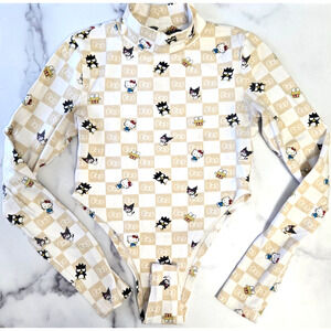 Hello Kitty & Friends x Forever 21 Womens Bodysuit Small Mock High Cut Sexy Rave